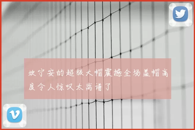 坎宁安的超级大帽震撼全场盖帽高度令人惊叹太离谱了